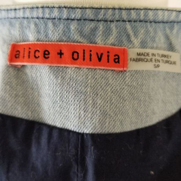 Alice + Olivia Denim Moto Jacket - Picture 7 of 7